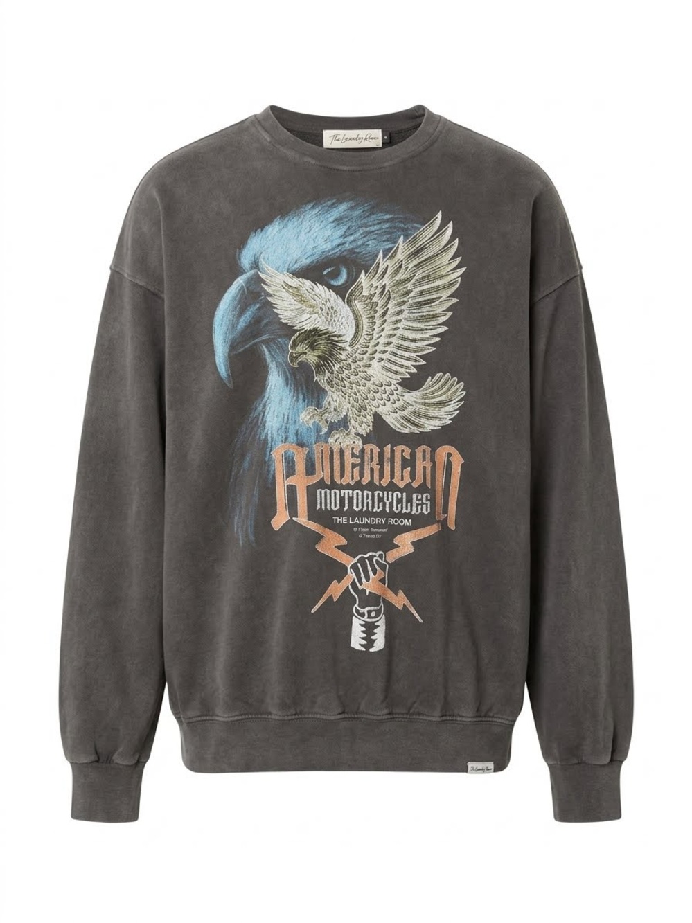 The Laundry Room / Charcoal 'American Motorcycles' Graphic Sweatshirt/ XS / NWOT